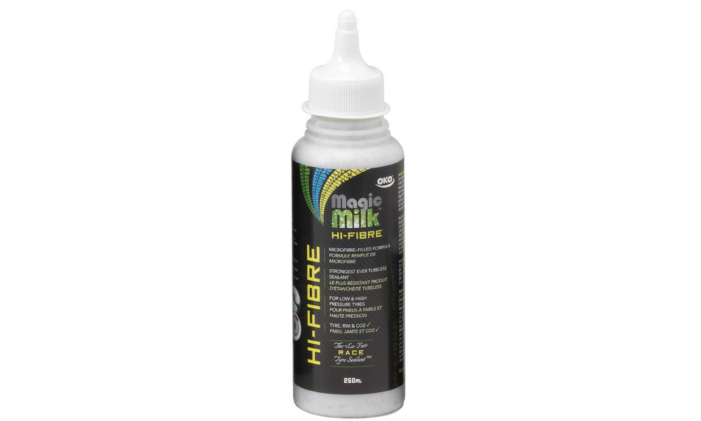 Bekamerinių padangų užpildas/hermetikas OKO Magic Milk Hi-Fiber Tubeless 250ml 