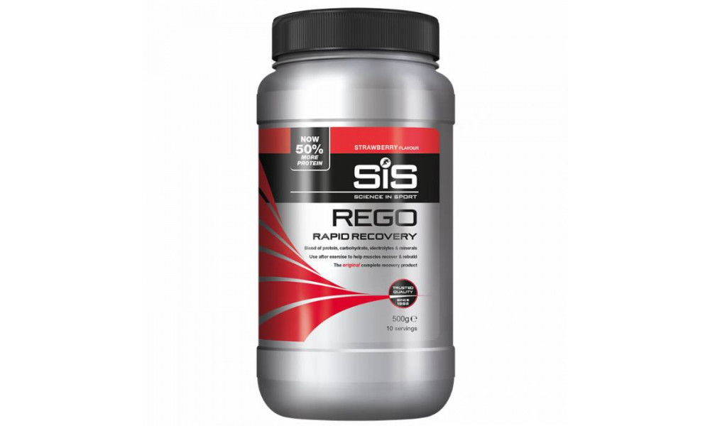 Sportinis maistas milteliais SiS Rego Rapid Recovery Strawberry 500g 