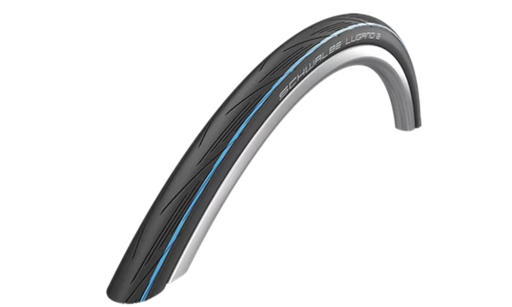 Padanga 28" Schwalbe Lugano II HS 471, Active Fold. 25-622 / 700x25C Blue Stripes 