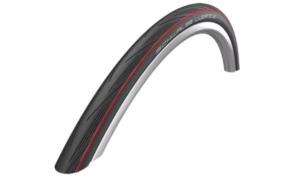 Padanga 28" Schwalbe Lugano II HS 471, Active Fold. 25-622 / 700x25C Red Stripes 