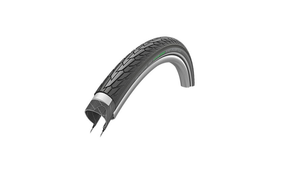 Padanga 28" Schwalbe Road Cruiser Plus HS 484, Active Wired 37-622 / 28x1.40 GreenCompound Reflex 