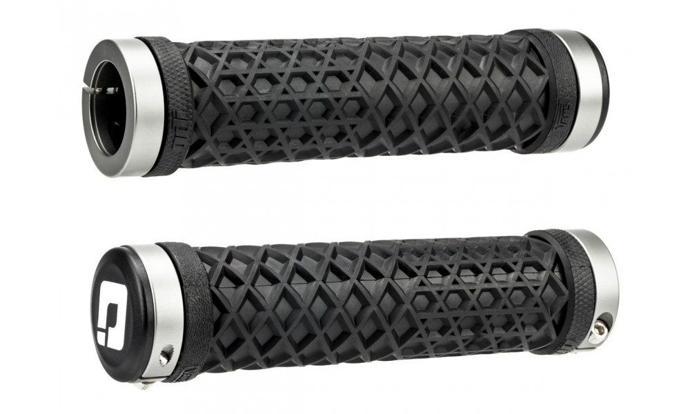 Vairo rankenėlės ODI Vans Lock-On Grips Black w/ Graphite Clamps 