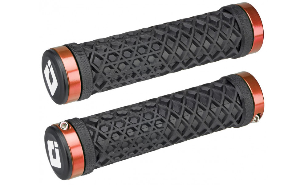 Vairo rankenėlės ODI Vans® Lock-On Black w/ Orange Clamps 