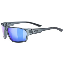 Akiniai Uvex Sportstyle 233 P smoke mat / mirror blue Akiniai Uvex Sportstyle 233 P smoke mat / mirror blue