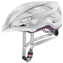 Šalmas Uvex City active silver plum mat