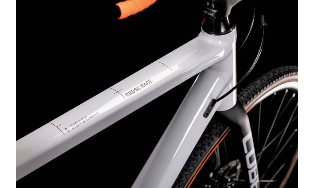 Dviratis Cube Cross Race grey'n'orange 2022 - 2