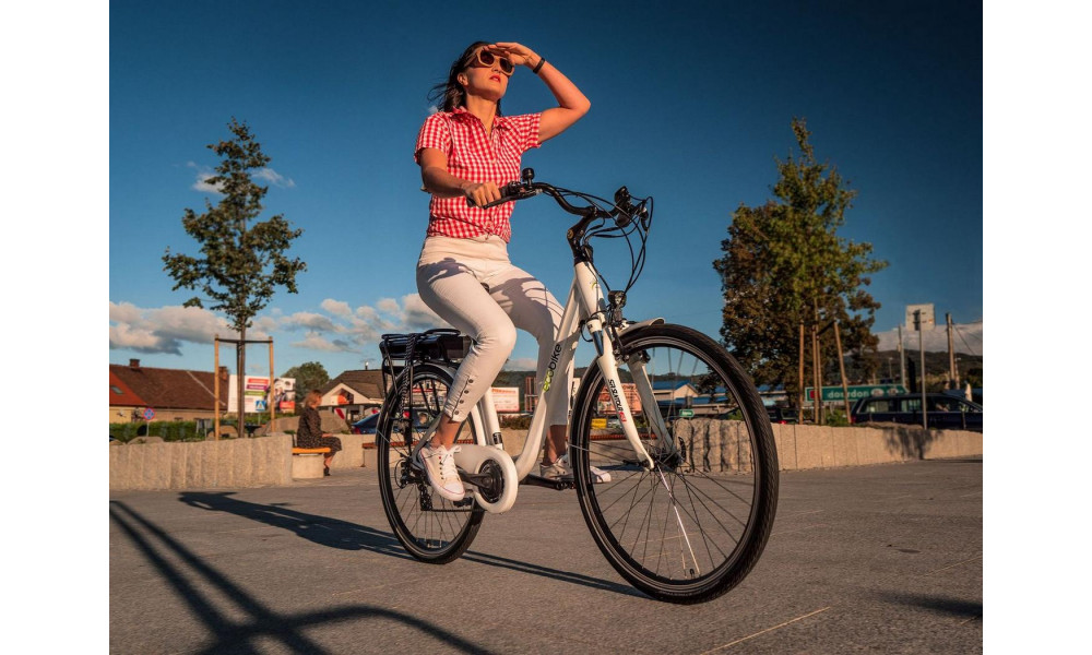 Elektrinis dviratis Ecobike Traffik 28" white - 4