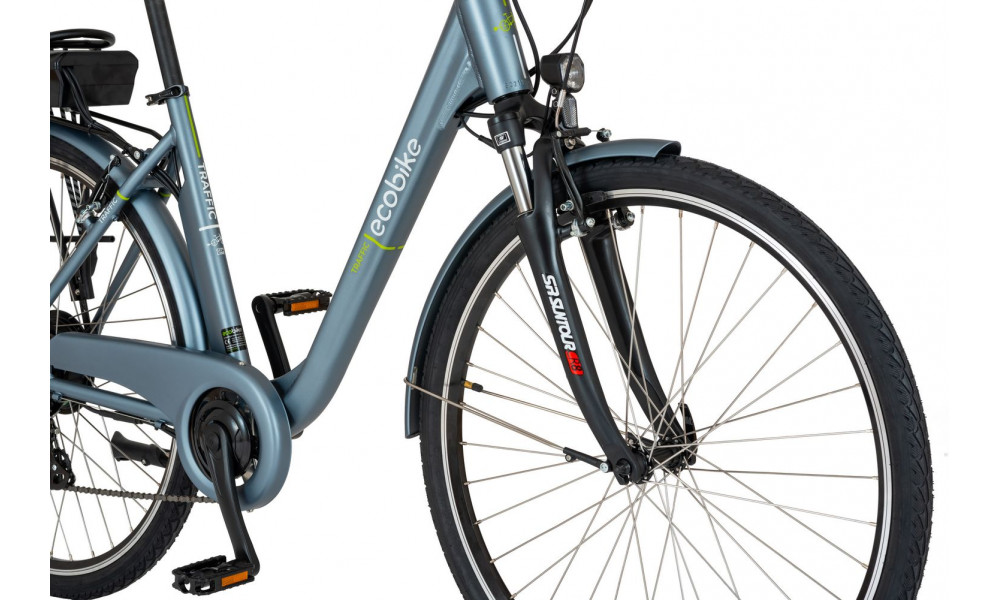 Elektrinis dviratis Ecobike Traffik 28" grey - 4