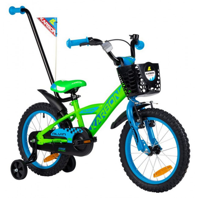 Dviratis Karbon Alvin 16 green-blue
