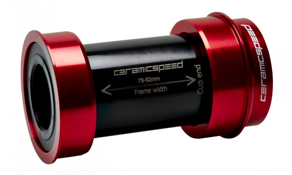 Miniklio velenas CeramicSpeed Coated BBright / PF46X79 for Shimano/FSA/Rotor 24mm red (105179) 