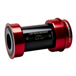 Miniklio velenas CeramicSpeed Coated BBright / PF46X79 for SRAM GXP 24 / 22,2mm red (105185)