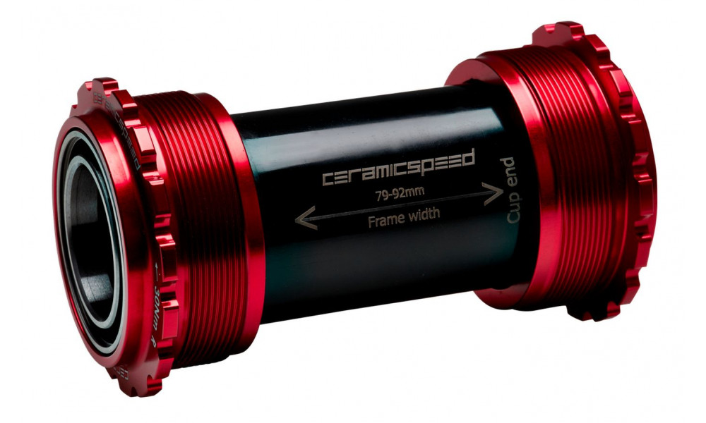 Miniklio velenas CeramicSpeed T45 Coated Threadfit 82.5 for Campagnolo UltraTorque 25mm red (105146) 