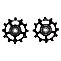 Galinio pavarų perjungėjo ratukų komplektas CeramicSpeed for SRAM 12s AXS Road Alloy 607 stainless steel black (107483)