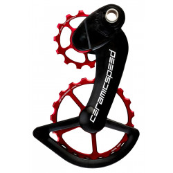 Galinio pavarų perjungėjo ratukų komplektas CeramicSpeed Oversized for Campagnolo 12s EPS Coated Alloy 607 red (107429)