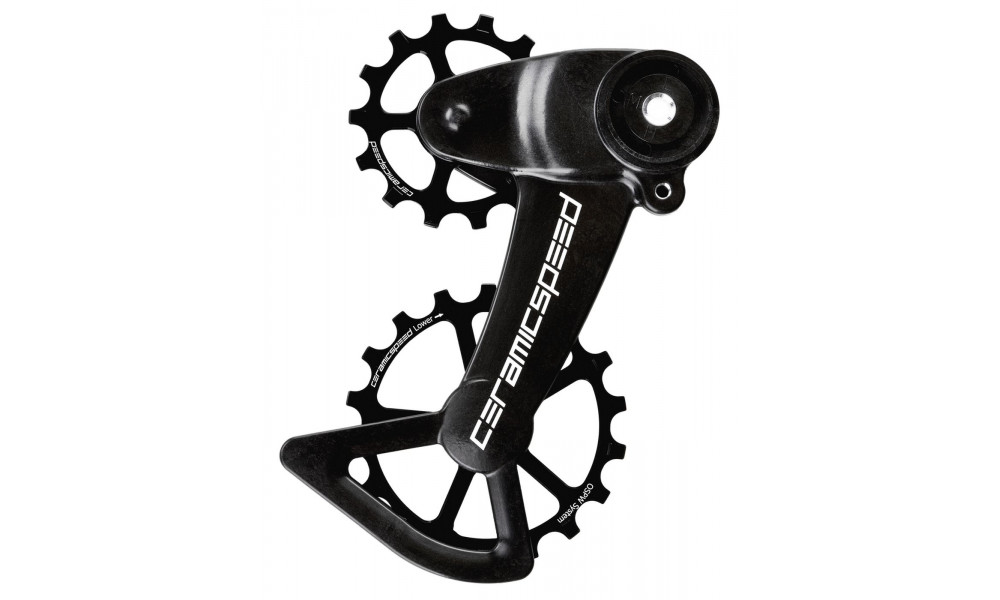 Galinio pavarų perjungėjo ratukų komplektas CeramicSpeed Oversized X for SRAM Eagle Mechanical Coated Alloy 607 black (106967 