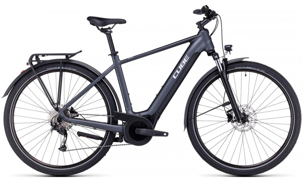 Elektrinis dviratis Cube Touring Hybrid ONE 500 grey'n'white 2023 - 1