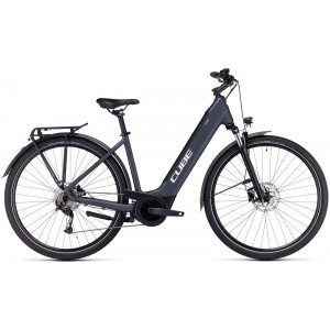 Elektrinis dviratis Cube Touring Hybrid ONE 500 Easy Entry grey'n'white 2023