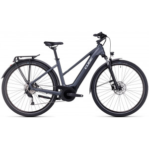 Elektrinis dviratis Cube Touring Hybrid ONE 500 Trapeze grey'n'white 2023