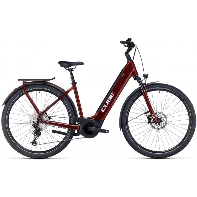 Elektrinis dviratis Cube Touring Hybrid EXC 625 Easy Entry red'n'white 2023