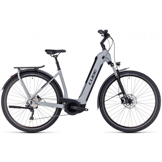 Elektrinis dviratis Cube Kathmandu Hybrid ONE 750 Easy Entry swampgrey'n'black 2023