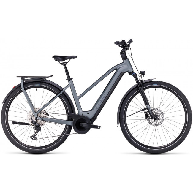 Elektrinis dviratis Cube Kathmandu Hybrid Pro 750 Trapeze flashgrey'n'metal 2023