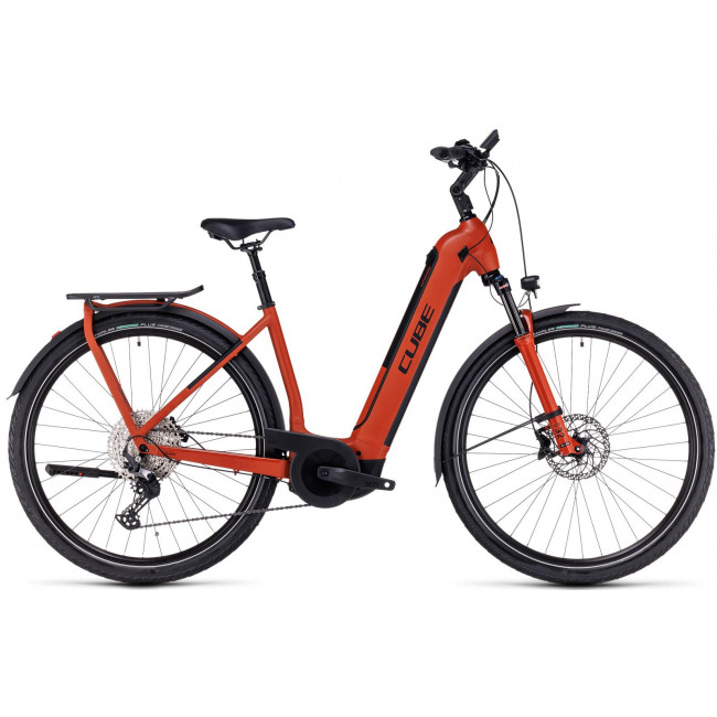 Elektrinis dviratis Cube Kathmandu Hybrid EXC 750 Easy Entry red'n'black 2023