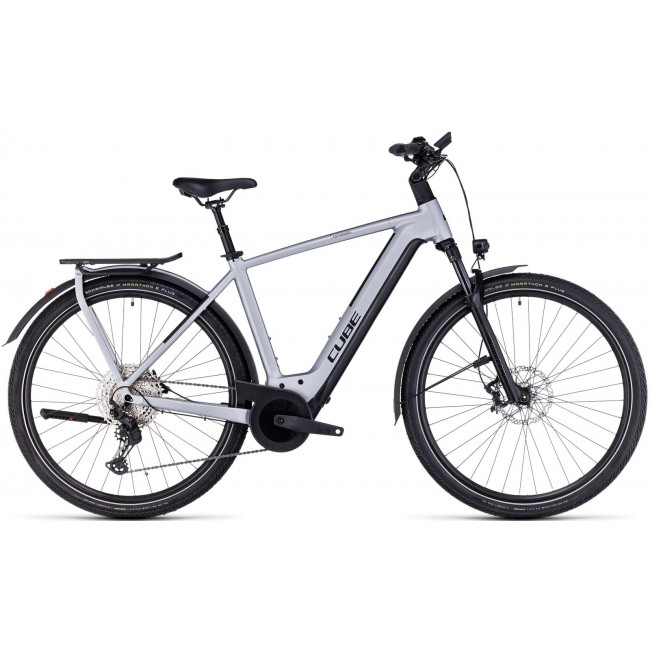 Elektrinis dviratis Cube Kathmandu Hybrid SLX 750 polarsilver'n'black 2023