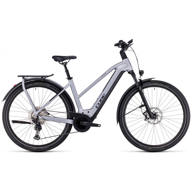 Elektrinis dviratis Cube Kathmandu Hybrid SLX 750 Trapeze polarsilver'n'black 2023