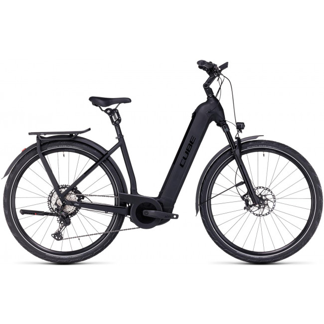 Elektrinis dviratis Cube Kathmandu Hybrid SLT 750 Easy Entry black'n'metal 2023