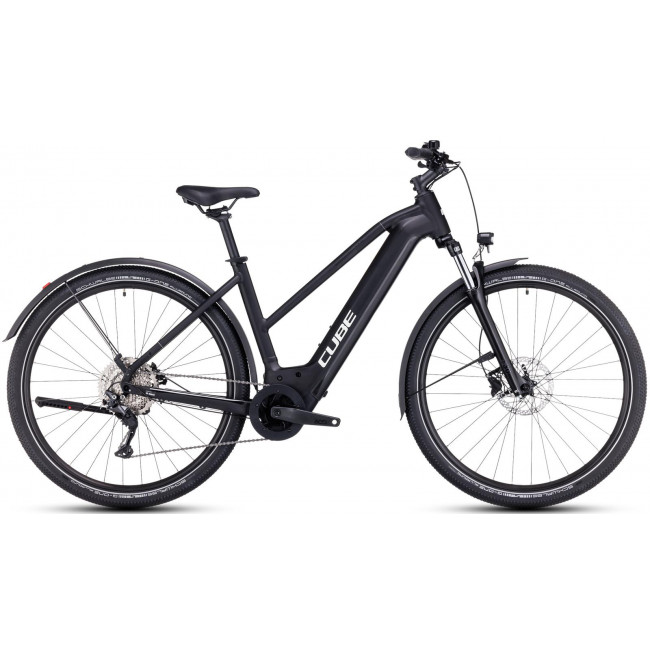 Elektrinis dviratis Cube Nuride Hybrid Pro 750 Allroad Trapeze black'n'metal 2023