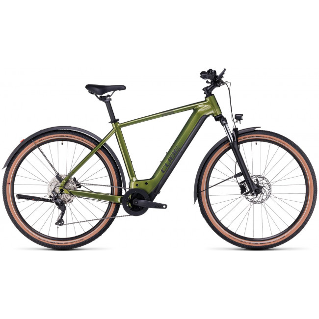 Elektrinis dviratis Cube Nuride Hybrid Pro 625 Allroad shinymoss'n'black 2023
