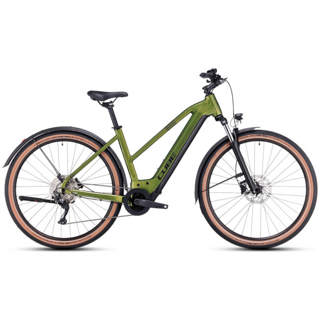 Elektrinis dviratis Cube Nuride Hybrid Pro 625 Allroad Trapeze shinymoss'n'black 2023