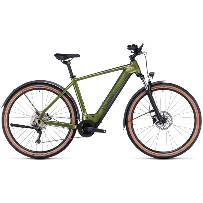 Elektrinis dviratis Cube Nuride Hybrid Pro 750 Allroad shinymoss'n'black 2023