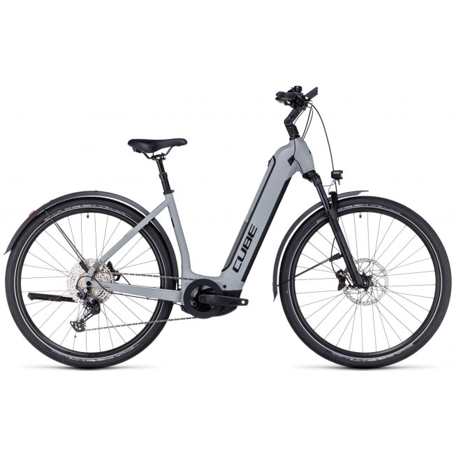 Elektrinis dviratis Cube Nuride Hybrid SLX 750 Allroad Easy Entry grey'n'black 2023