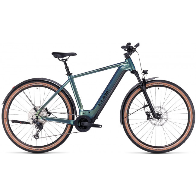 Elektrinis dviratis Cube Nuride Hybrid SLX 750 Allroad verde'n'black 2023