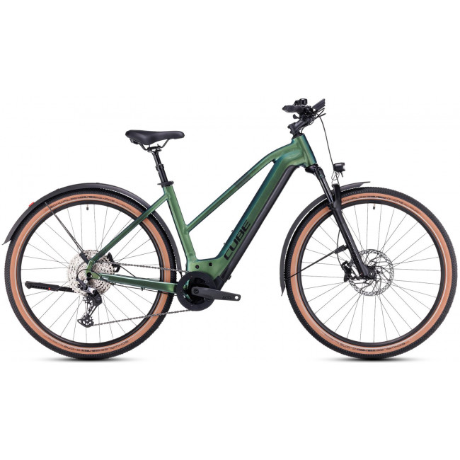 Elektrinis dviratis Cube Nuride Hybrid SLX 750 Allroad Trapeze verde'n'black 2023