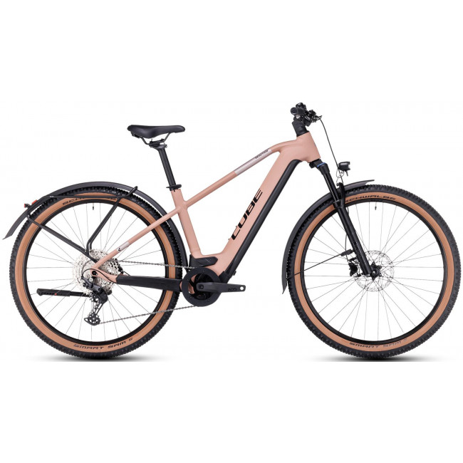 Elektrinis dviratis Cube Reaction Hybrid Pro 500 Allroad 27.5 blushrose'n'silver 2023