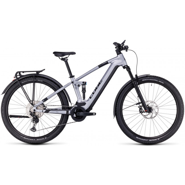 Elektrinis dviratis Cube Stereo Hybrid 120 Race Allroad 750 27.5 polarsilver'n'black 2023