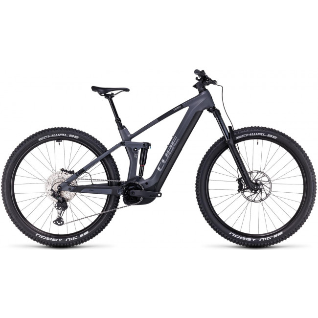 Elektrinis dviratis Cube Stereo Hybrid 140 HPC Race 750 29 grey'n'chrome 2023