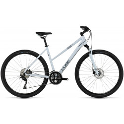 Dviratis Cube Nature Pro Trapeze frostwhite'n'grey 2023