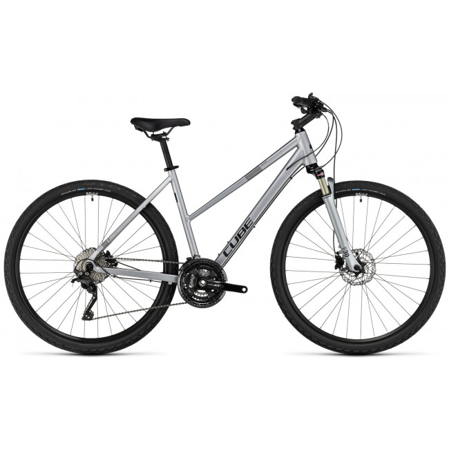 Dviratis Cube Nature EXC Trapeze polarsilver'n'black