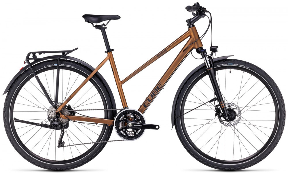 Dviratis Cube Nature Pro Allroad Trapeze gold'n'black 2023 