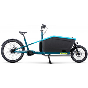 Elektrinis dviratis Cube Cargo Dual Hybrid 1000 blue'n'lime 2023