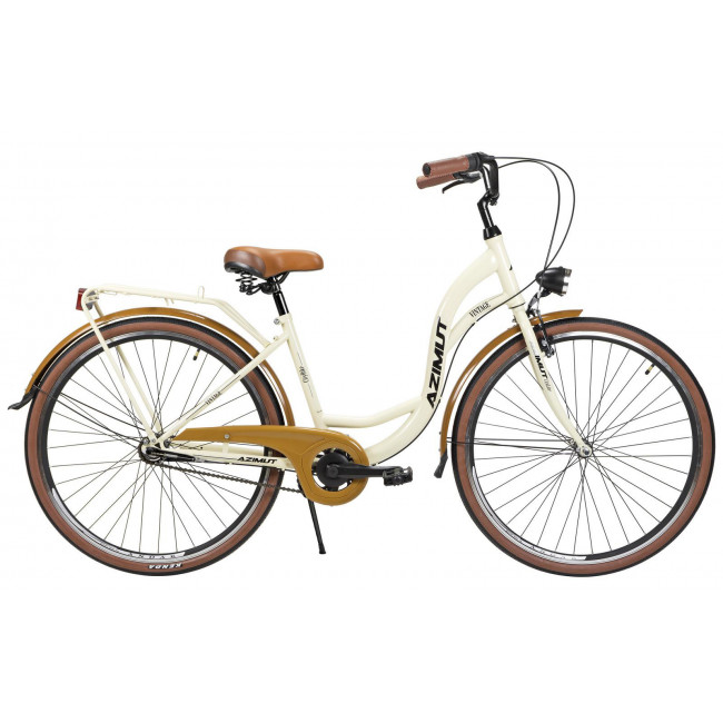 Dviratis AZIMUT Vintage 28" 3-speed 2024 cream-brown shiny