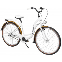 Dviratis AZIMUT Vintage 28" 3-speed 2025 white-cream matt