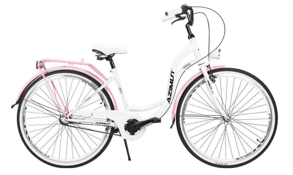 Dviratis AZIMUT Vintage 28" 3-speed 2024 white-pink shiny - 2