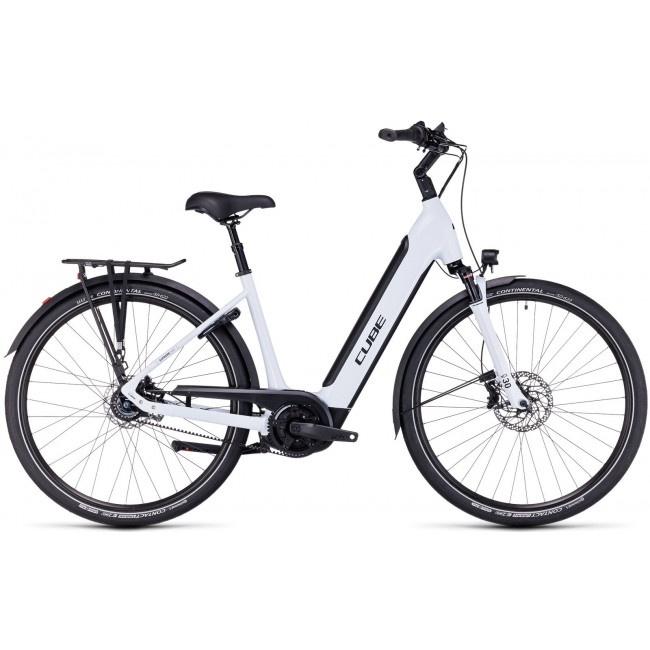 Elektrinis dviratis Cube Supreme RT Hybrid EXC 500 Easy Entry flashwhite'n'black 2023