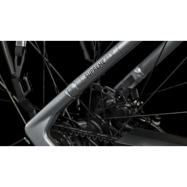 Elektrinis dviratis Cube Supreme Hybrid SLX 625 Easy Entry polarsilver'n'black 2023
