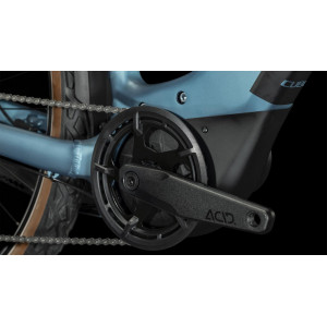 Elektrinis dviratis Cube Nuride Hybrid Performance 500 Allroad Easy Entry metalblue'n'red 2023