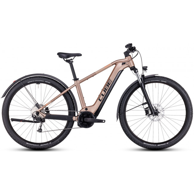 Elektrinis dviratis Cube Reaction Hybrid Performance 500 Allroad 27.5 metallicbrown'n'orange 2023